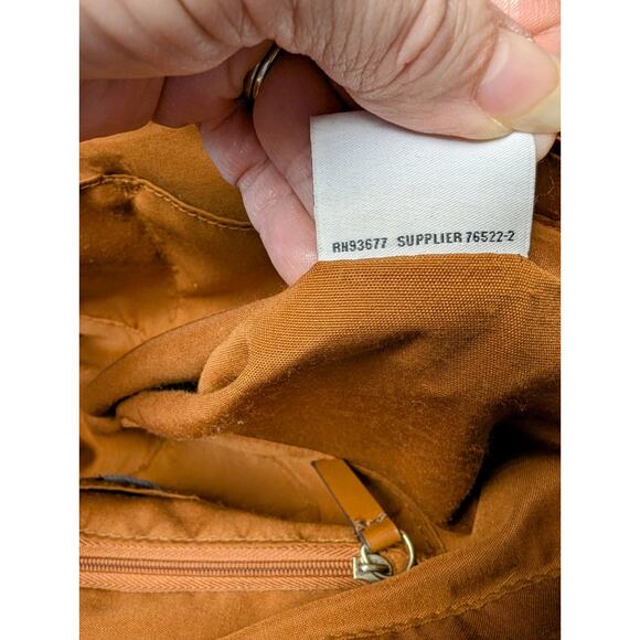 Liz Claiborne Tote Shoulder Bag Large Cognac Double Strap Purse spacious career - Picture 14 of 16